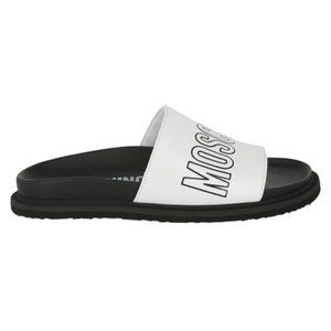 Moschino Leather White logo slides 37/7